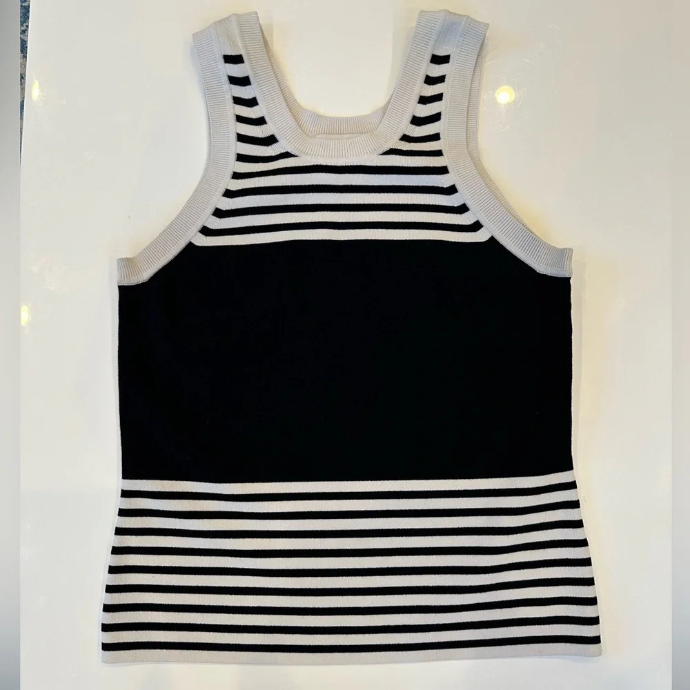 Tanya Taylor Bonnie Knit Striped Sweater Tank Size L retail $225 - Picture 3 of 7